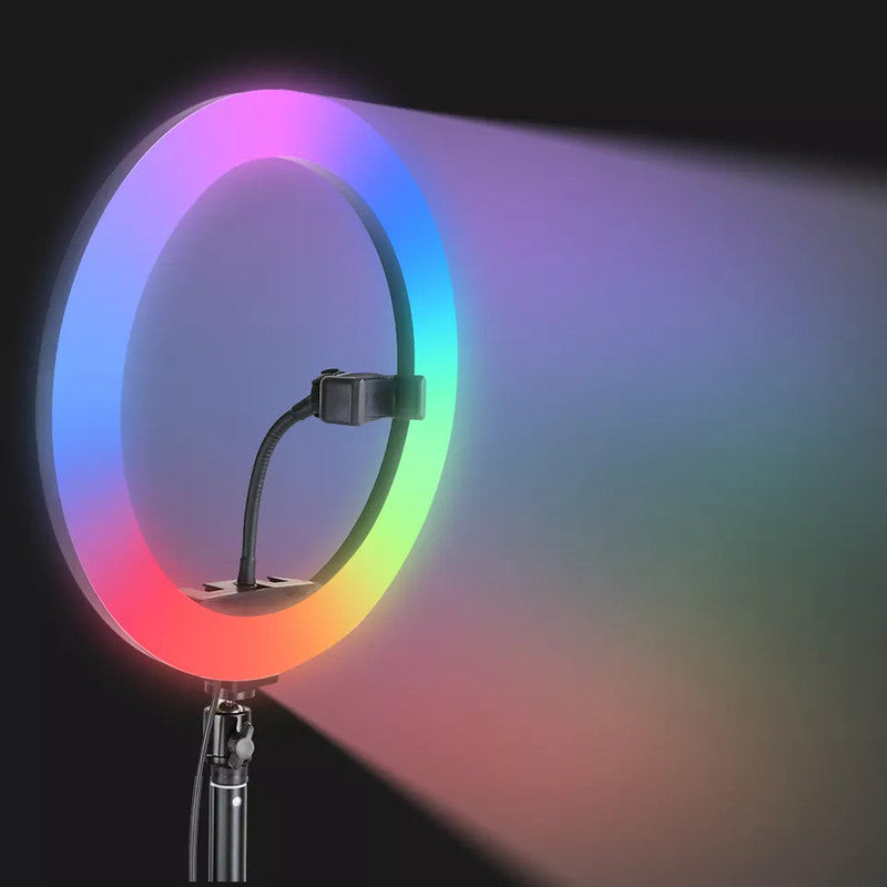 RGB LED Soft Ring Light 12inch, Flash Ring Light for Camera Smartphone Video Shooting